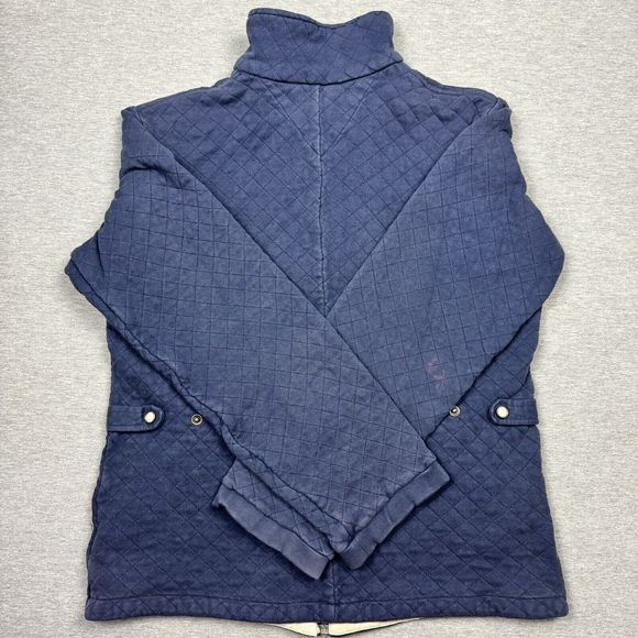 VTG tommy hilfiger womens large vintage full zip quilted cotton jacket 90s flaws - Picture 9 of 10